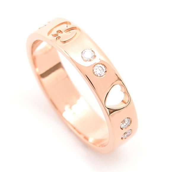 GUCCI Gold Diamond Ring - Picture 1 of 9